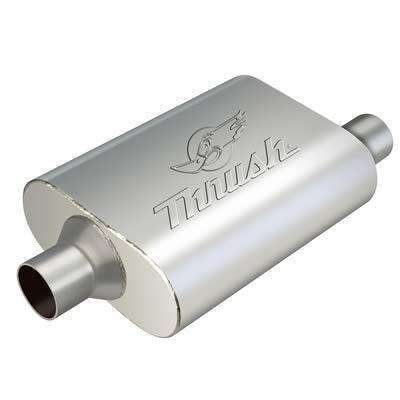 Walker exhaust muffler hush super turbo 2 1/4" inlet/2 1/4" outlet steel each