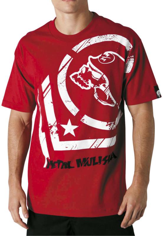 Metal mulisha msr punctured tee / t-shirt - red - large (l) _886152320179