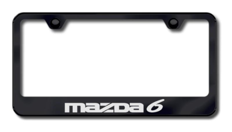 Mazda mazda6 laser etched license plate frame-black made in usa genuine