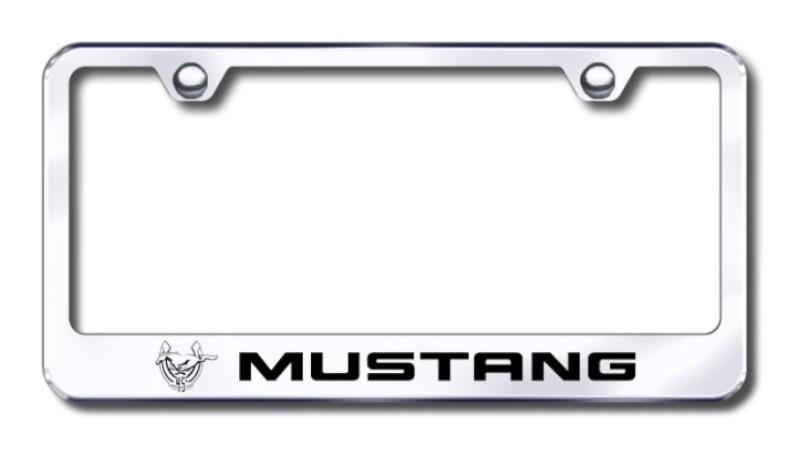 Ford mustang 45th anniversary  engraved chrome license plate frame-metal made i
