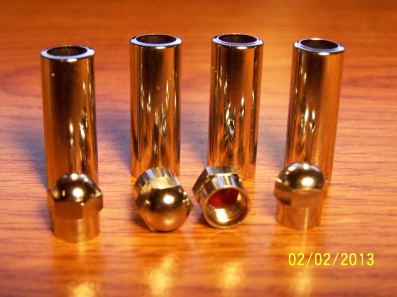 Set of 4 bell victory 2" valve stem covers with caps, chrome!!!!!!!!!!! lot of 4