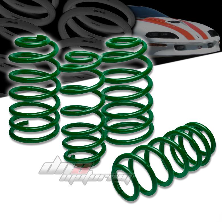 Camaro 93-02 1.5" drop suspension green lowering spring/springs f-450lb r-250lb