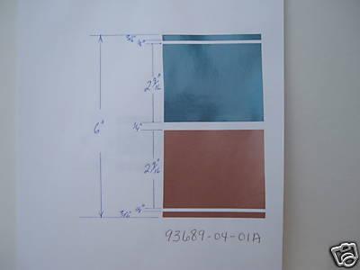6" blue copper  metallic sticker pinstripe 93689-04-01a