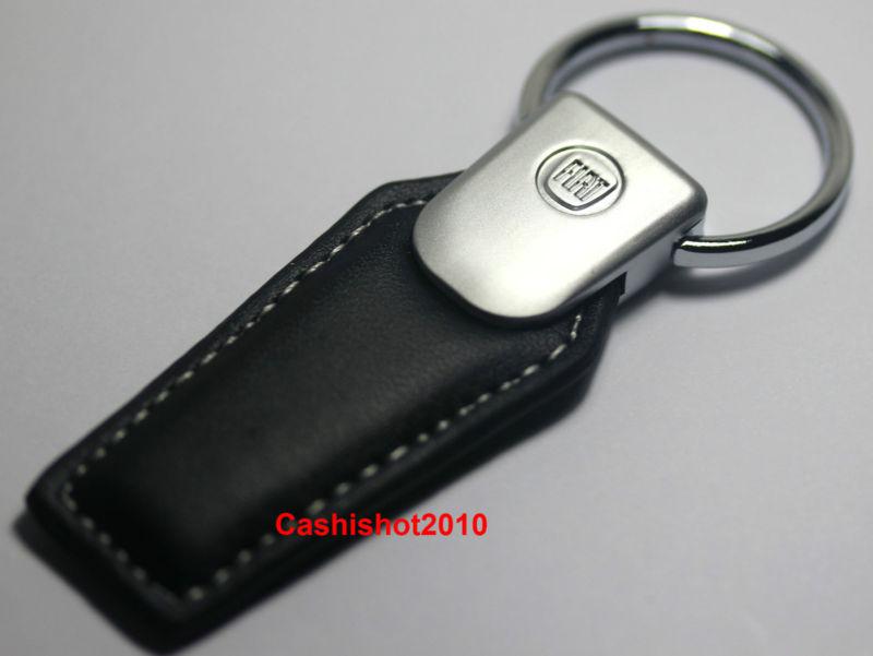 Fiat leather pull key chain ring 124 850 500 600 spider punto freemont sedici