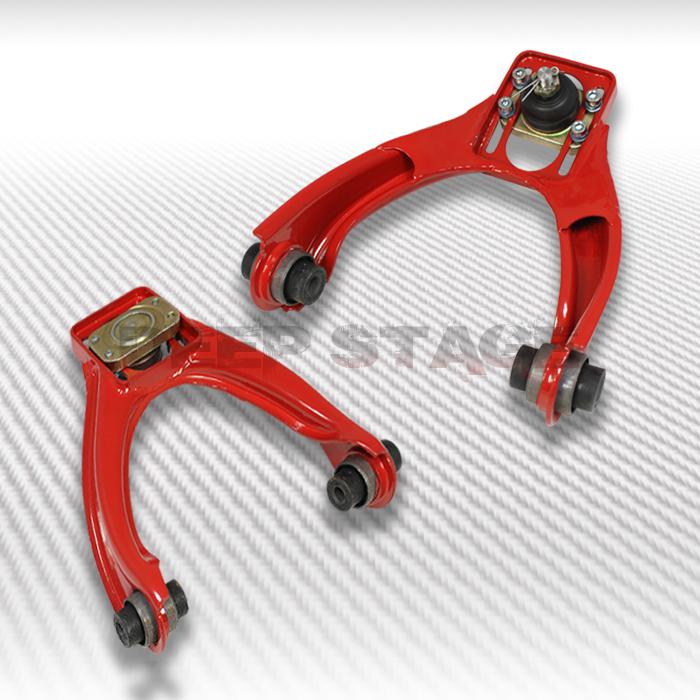 96-00 honda civic lx ex si adjustable high strength steel front camber kit red