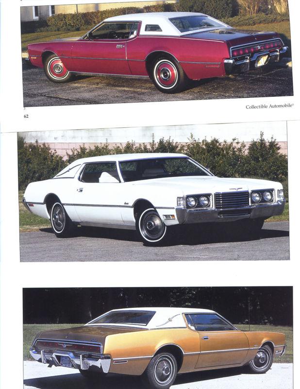 1972 1973 1974 1975 1976 ford thunderbird  12 page color article