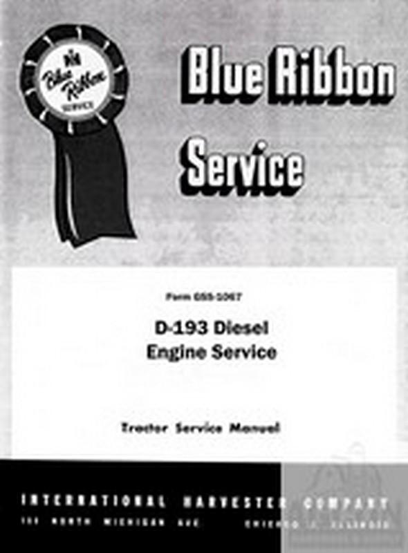International farmall 350 350 utilty d-193 d193 diesel engine service manual ih