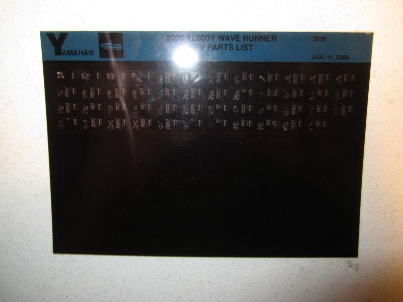 2000 yamaha wave runner xl800y microfiche parts list catalog jet ski xl 800 y