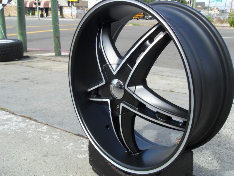 20" velocity 20 x 7.5 black and machine  (fits 5x100 and 5x114.3) offset +38