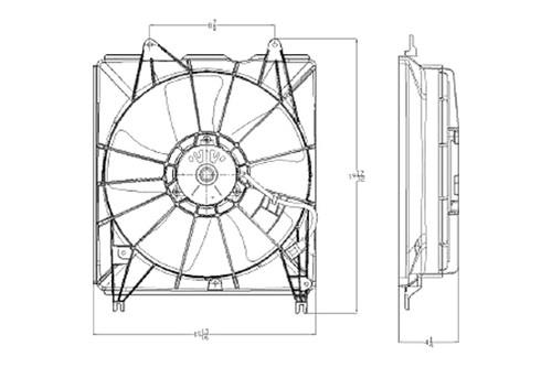 Replace ac3115112 - acura rdx rh passenger side radiator fan assembly