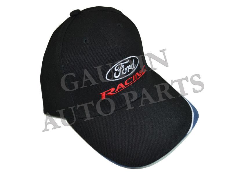 New ford racing hat black with blue/gray wave adjustable size