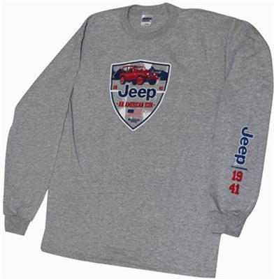 Jeep t-shirts - old toledo brands jeep icon long sleeve t-shirt - jeept4l