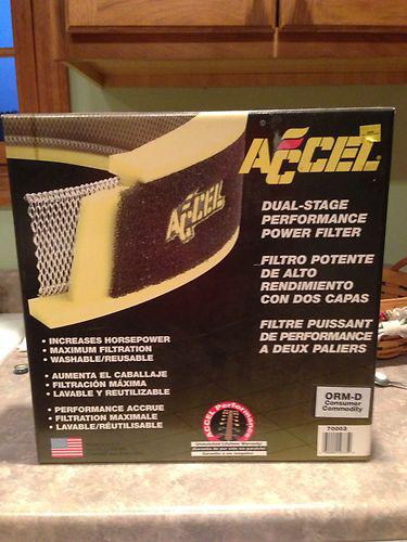 Accel dual stage performance foam air filter element 14" round by 3" tall 14"x3"