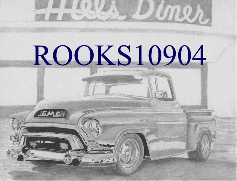 1955 gmc pickup truck art print