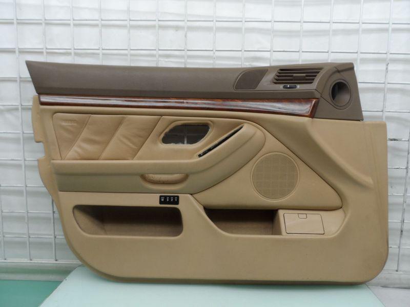 Lh driver door panel tan with door tweeter seat memory switch bmw 528i 1997