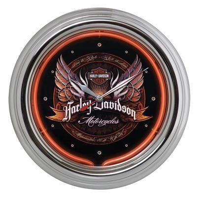Genuine hotrod hardware® harley-davidson® genuine neon clock hdl-16626