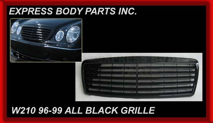 96-99 97 98 e-class oe style all black shiny w210 e320 e430 grille new  