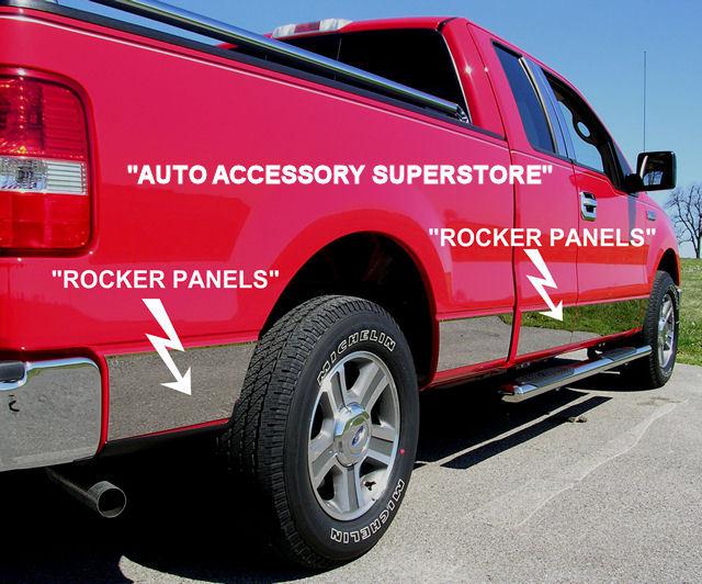 2004-2008 ford f150: chrome rocker panels: awesome looks! quick & easy install!