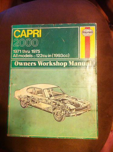 Ford capri 1971 - 75 owners manual