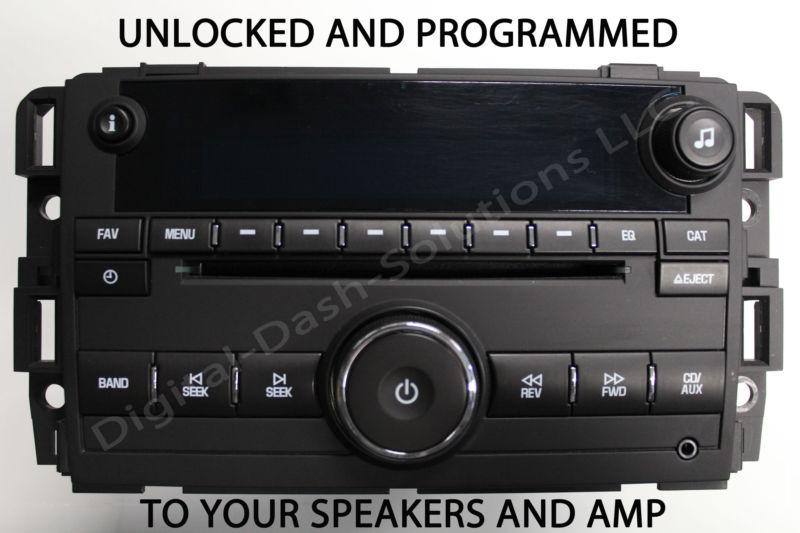 Used oem gm single cd am/fm stereo radio mp3 aux rear usb unlocked & programmed
