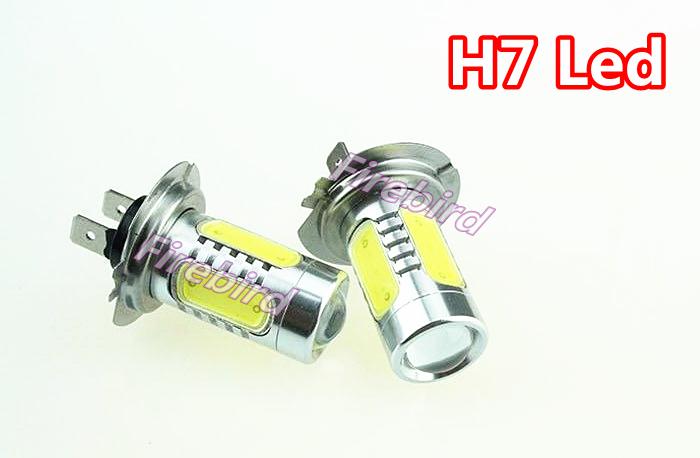 2 x h7 auto led fog lamps or low beam lights, 7.5w white or warm yellow led bulb