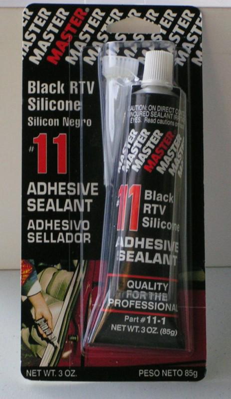 Master #11  black rtv silicone adhesive sealant  - 3 oz.  - free shipping