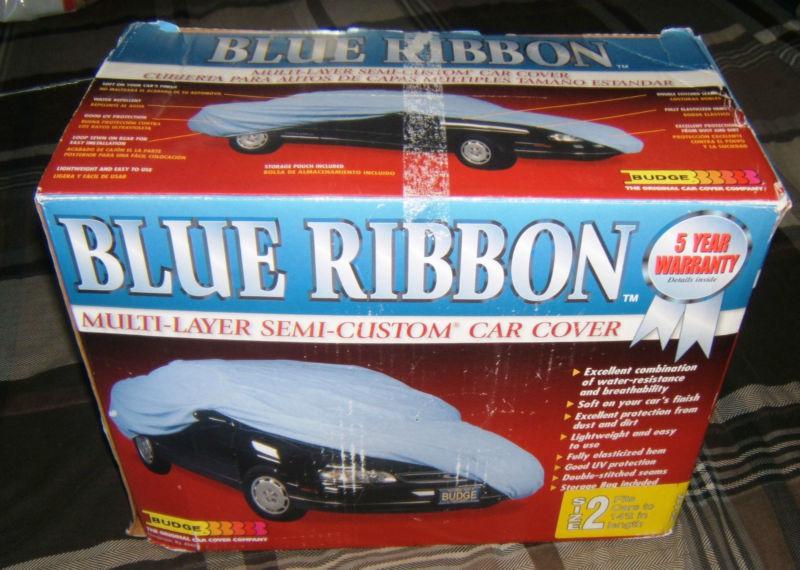 New blue ribbon multi-layer semi-custom budge car cover 