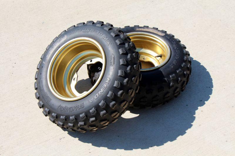 Kenda klaw mx front tires aluminum wheels rims yamaha banshee yfz450 raptor k-61