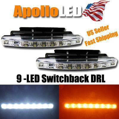 Free expedited shipping! 9-led dual color turn signal & daytime running light d1