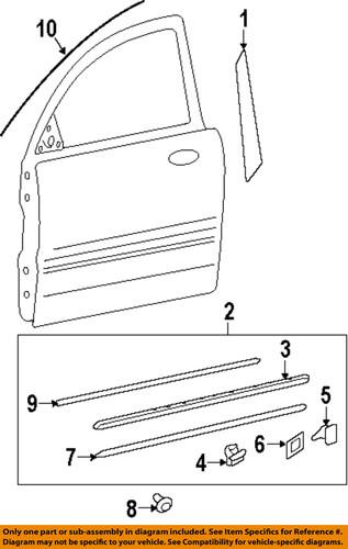 Hyundai oem 877213l020 front door-molding assembly