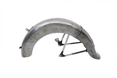 Raw steel hinged rear fender 1950-1952 harley wl rigid custom bobber 50-0179