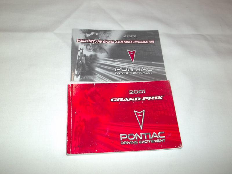 2001 pontiac grand prix owner manual 2/pc.set. / free s/h / oem