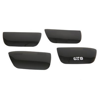 Gt styling taillight covers solid blackout style composilite black chevy setof4
