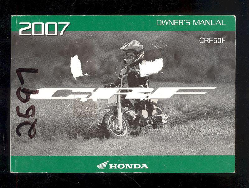 2007 honda crf50f owner`s manual 