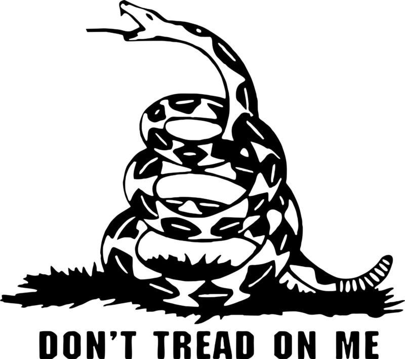 Don't tread on me snake gun rights freedom car truck window vinyl decal sticker 