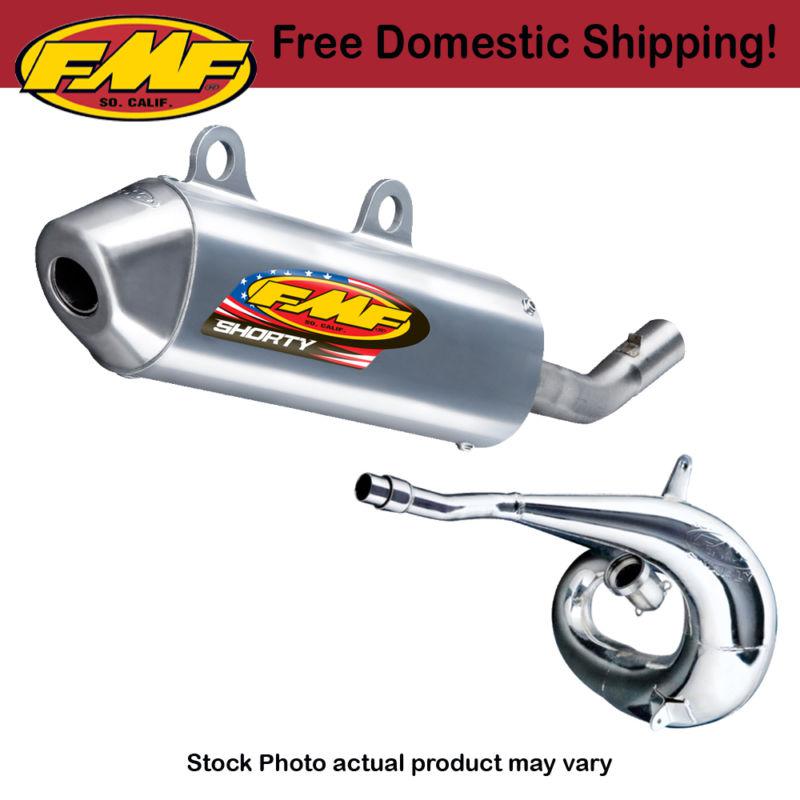 Fmf full exhaust powercore 2 shorty silencer & gnarly pipe 2002 honda cr250r