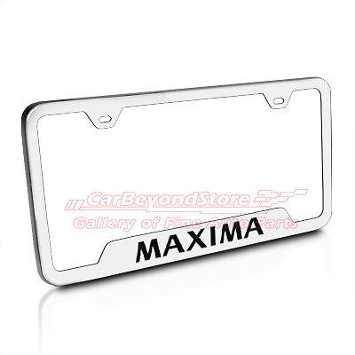 Nissan maxima brushed stainless steel license plate frame, lifetime warranty