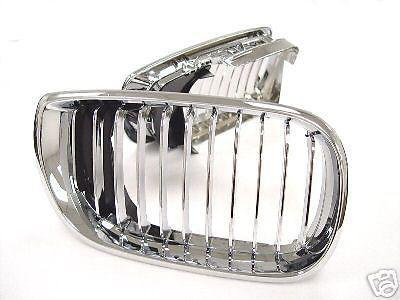 02-05 bmw e46 4dr sedan / 5dr wagon euro sport kidney chrome front grille grill