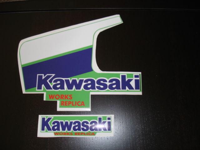 1986 kawasaki kx 125 tank and radiator shroud decal kit ahrma vintage motocross