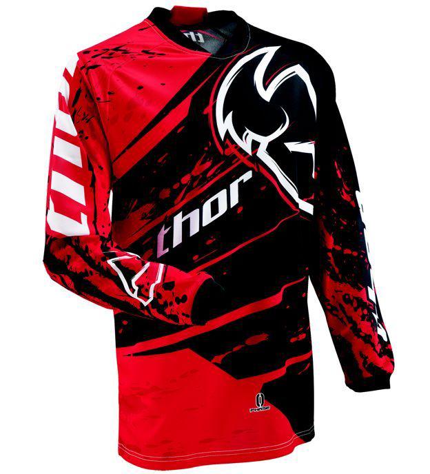 Thor 2013 phase splatter red mx motorcross atv jersey xxl 2x-large new