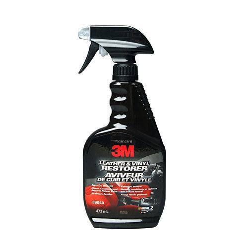 3m leather and vinyl restorer 16oz bottle cleans, conditions, and restores 39040