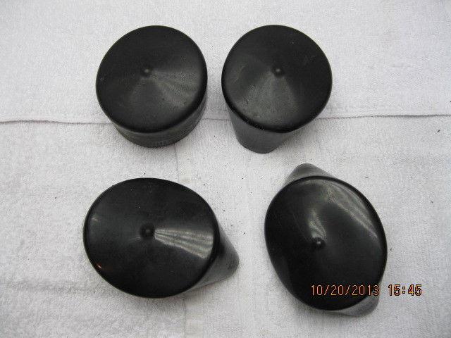 (4) new meyer plow rubber caps for over ez mount vehicle hitch, snowplow. nos