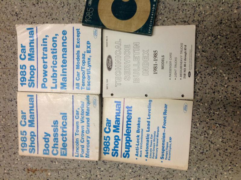 1985 ford crown victoria town car grand marquis service shop manual set w lots  