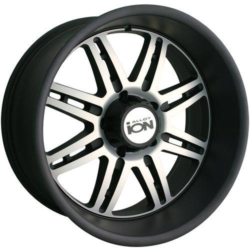 20x9 black alloy ion style 183  5x150 +18 wheels mud grappler 37x13.50r20lt
