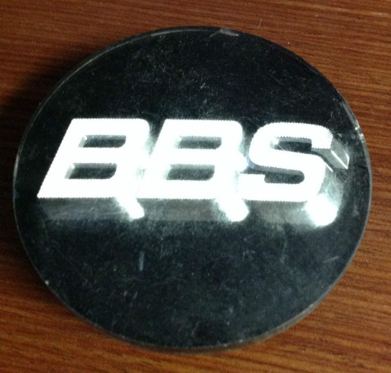 Bbs black chrome 3d logo wheel center cap 56.24.073 made japan 3 prong