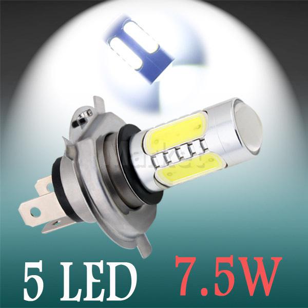 H4 high power 7.5w led pure white fog head tail driving car light lamp bulb