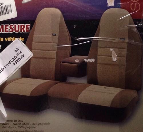 Fia oe32-84  oe custom fit split seat cover tweed (gray) 12-13 tacoma