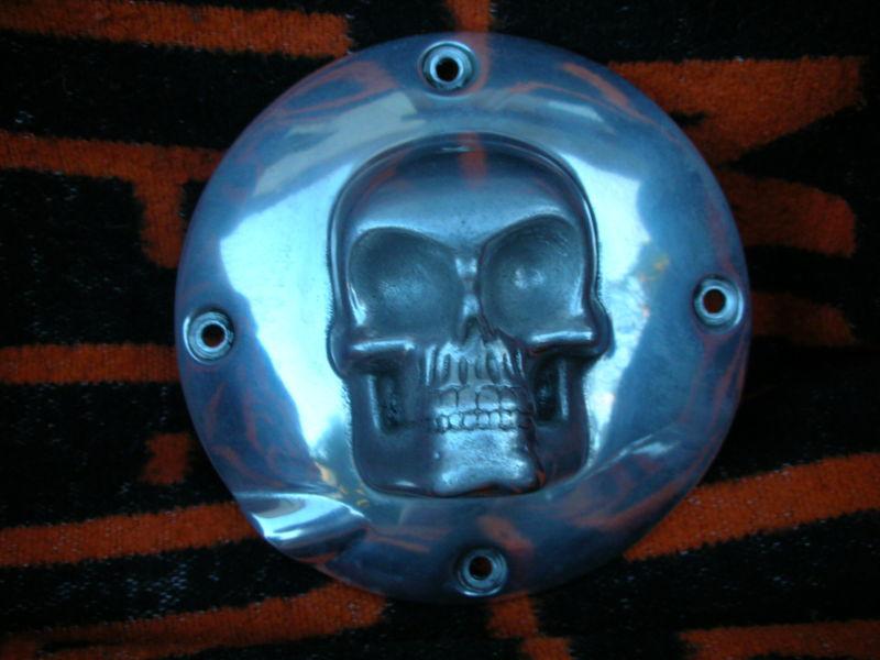 Harley davidson -skull derby chrome cover + free shipping !