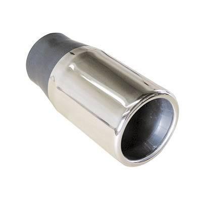 Two (2) cherry bomb stainless exhaust tip 2 1/2" clamp-on 3 1/2" out polished