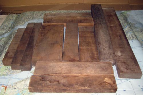 12 pieces of rough cut teak boards